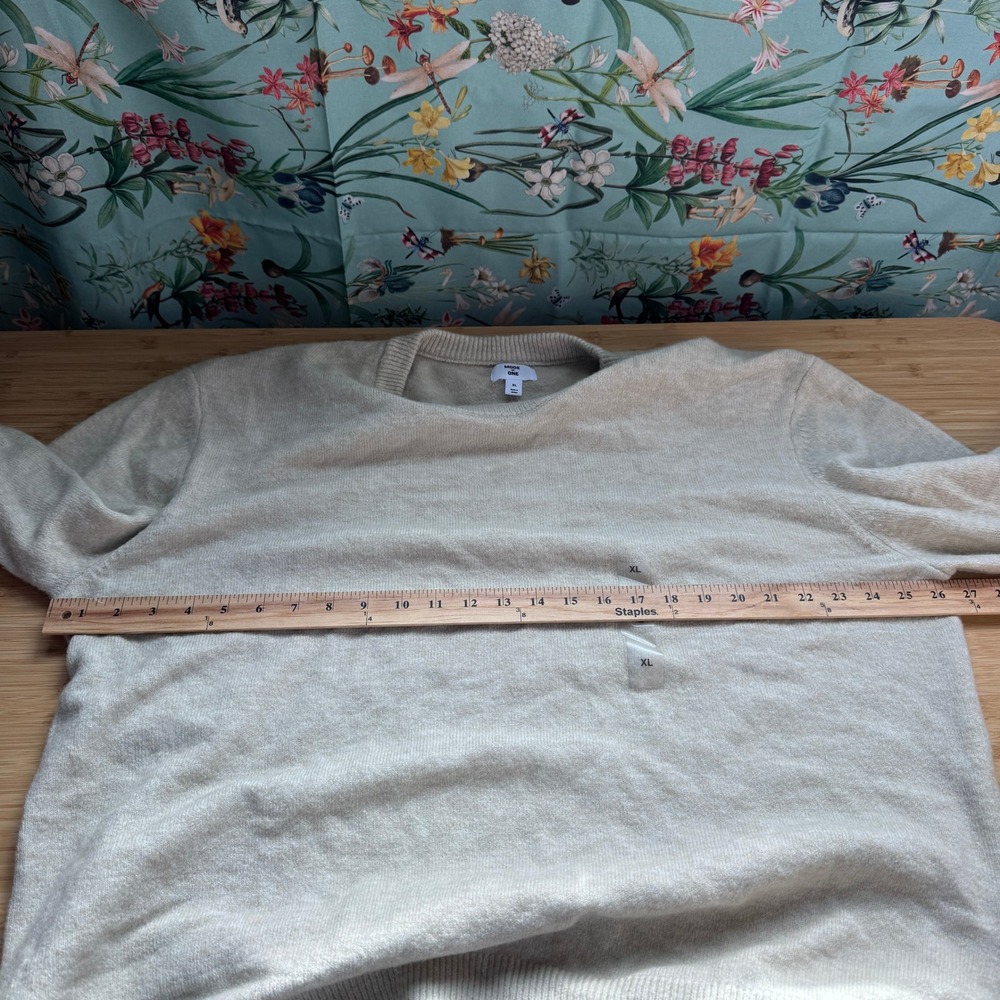 Mode of One Mens Dark Ecru Crew Neck Sweater XL New 100195026MN Beige Fine Knit - Picture 5 of 16